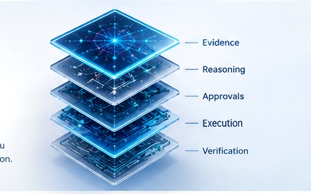Secure enterprise decision and approval infrastructure visualization